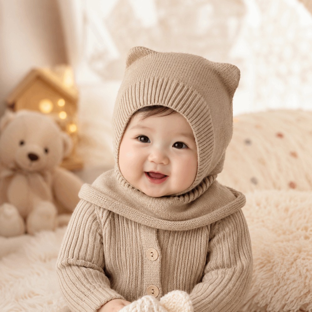 New Warm Woolen Baby Balaclava - Baby Hat Beanie recension och pris