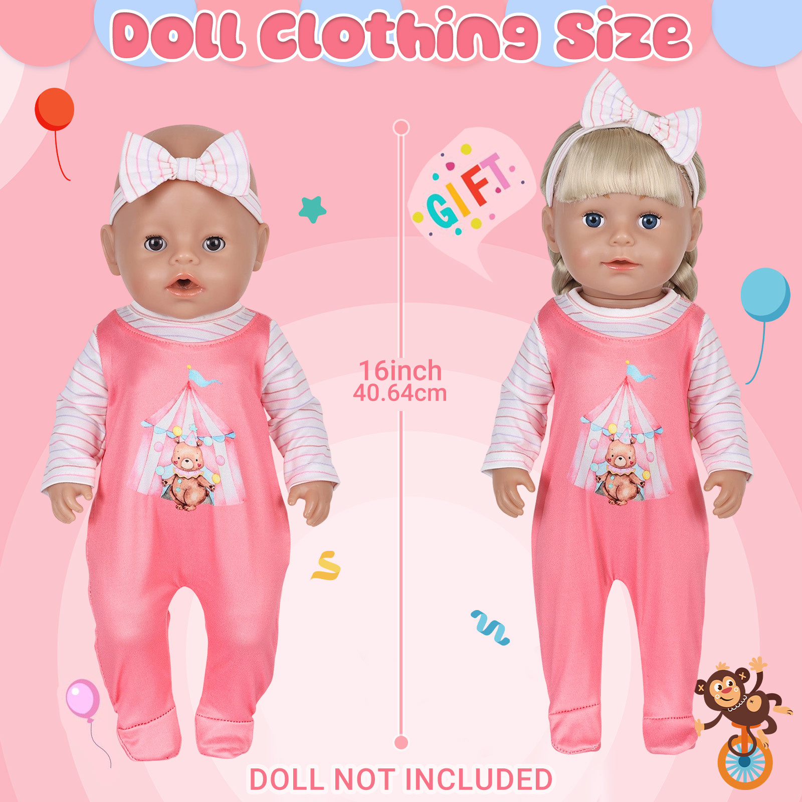 Doll Clothes for 16-18inch 40- - Baby Clothing Set recension och pris