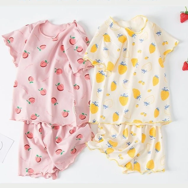 Girls Summer Pajama Set Strawb - Baby Sleep Suit recension och pris