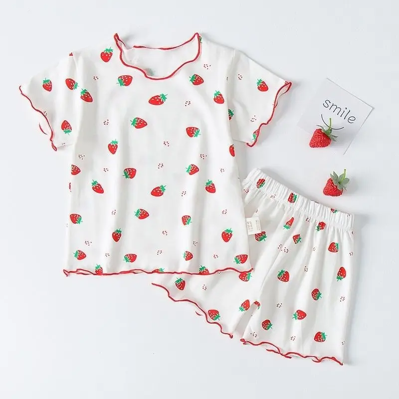 Girls Summer Pajama Set Strawb - Baby Sleep Suit recension och pris