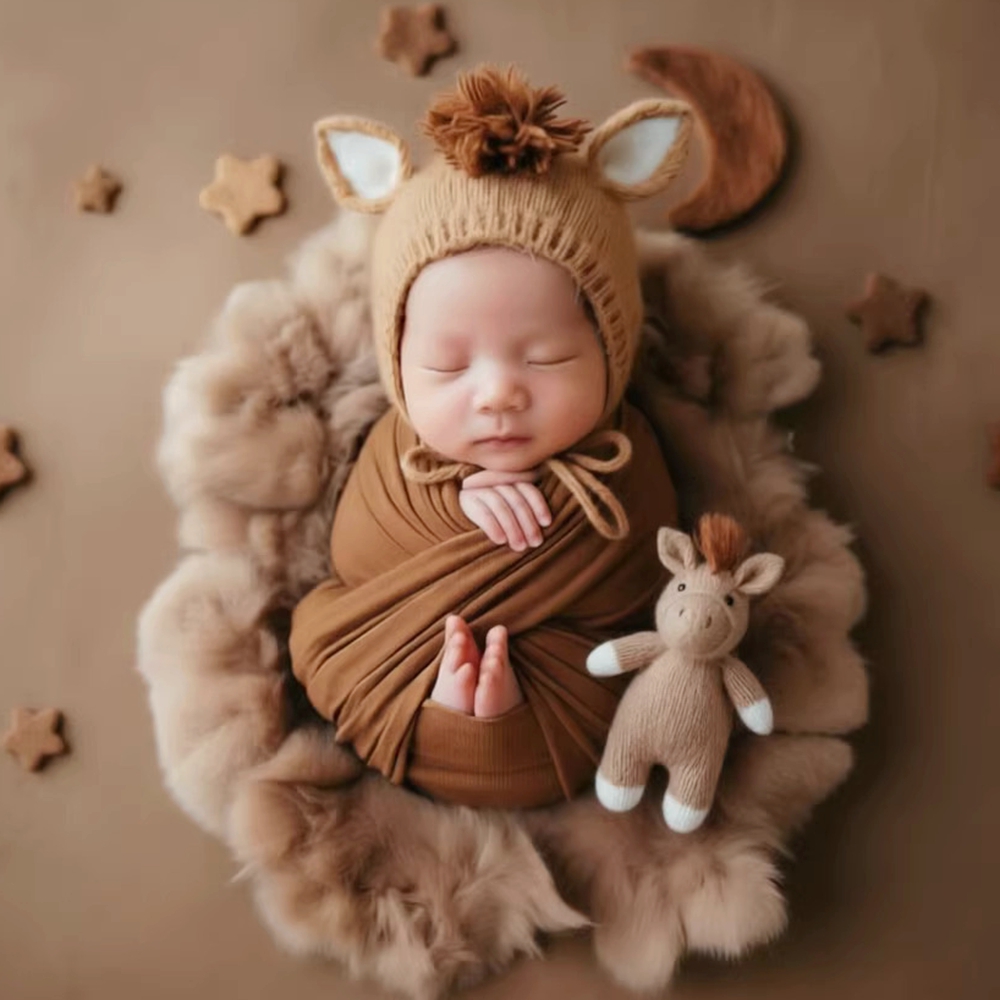 Knitted Horse Hat with Doll Ne - Baby Hat Beanie recension och pris